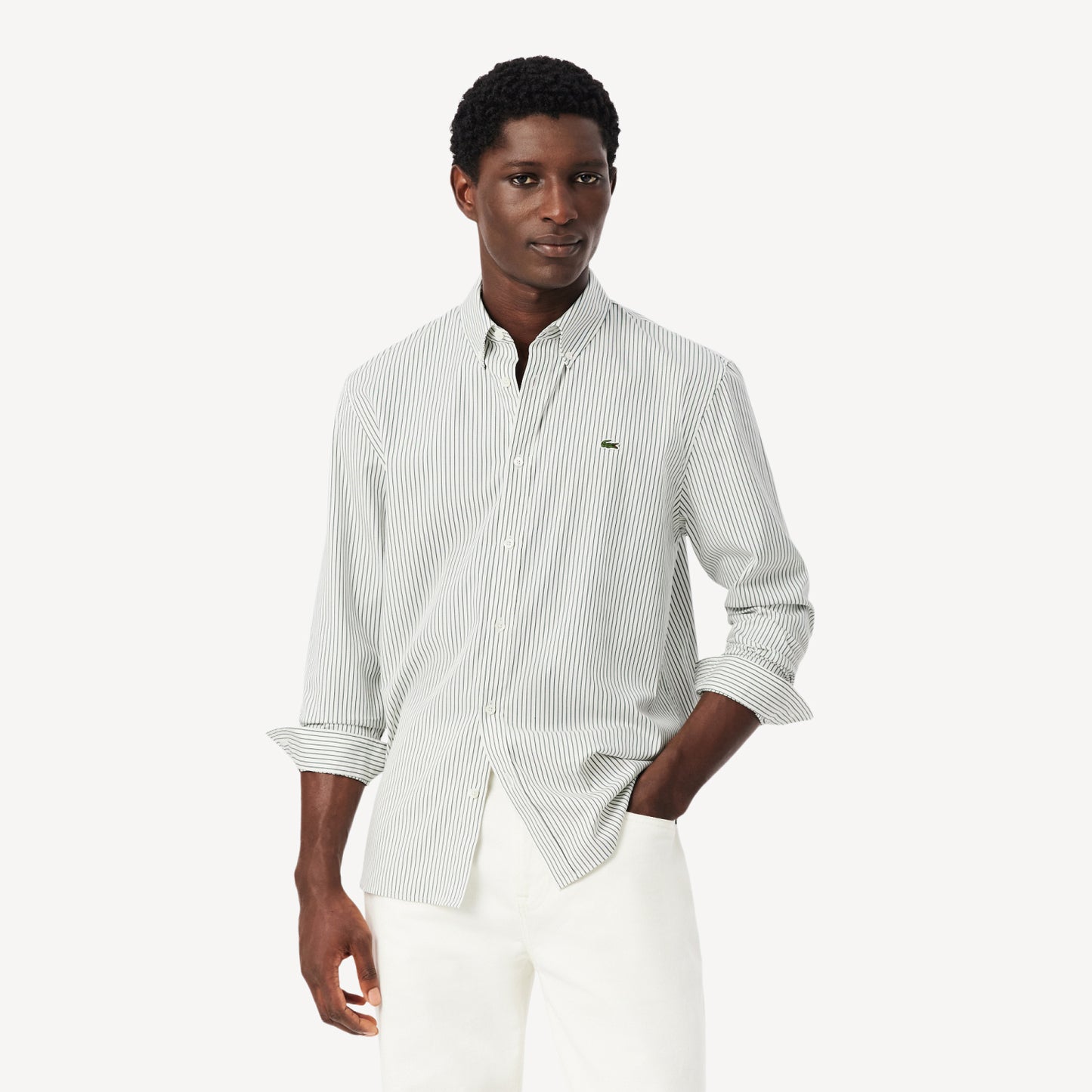 Camisa Formal para Hombre Pinpoint Rayada Regular Fit Ml