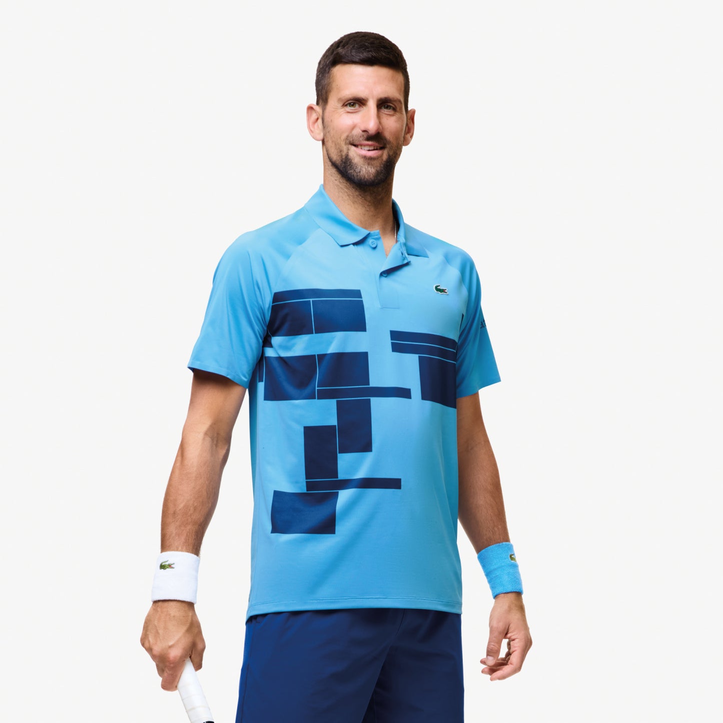 Polo Diseño para Hombre color Celeste Con Cuadros Azules