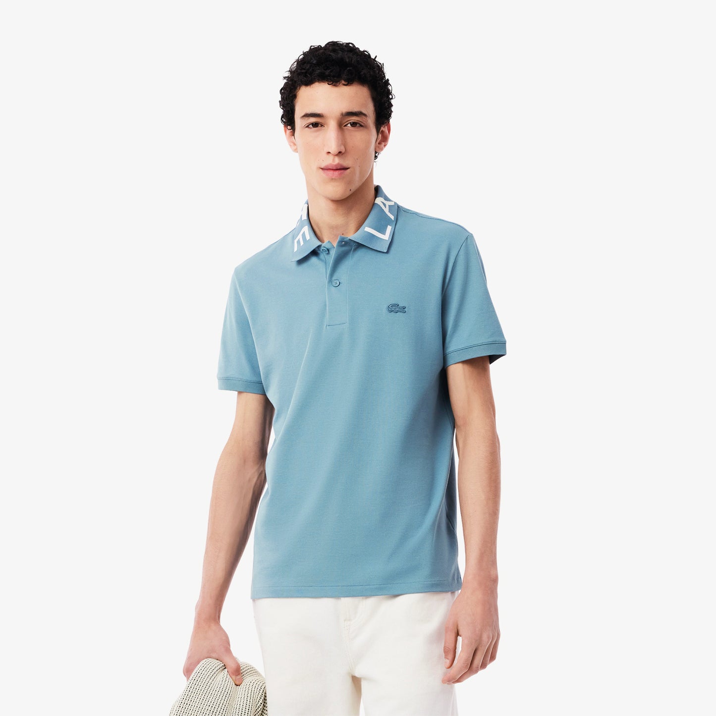 Polo para Hombre color Celeste Con Letras Lacoste