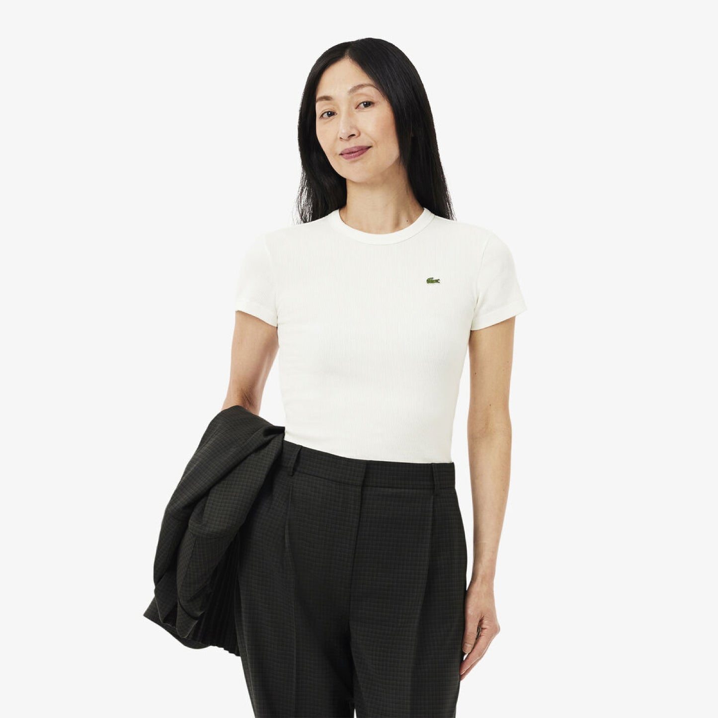 T-Shirt cuello redondo para Mujer color Blanco
