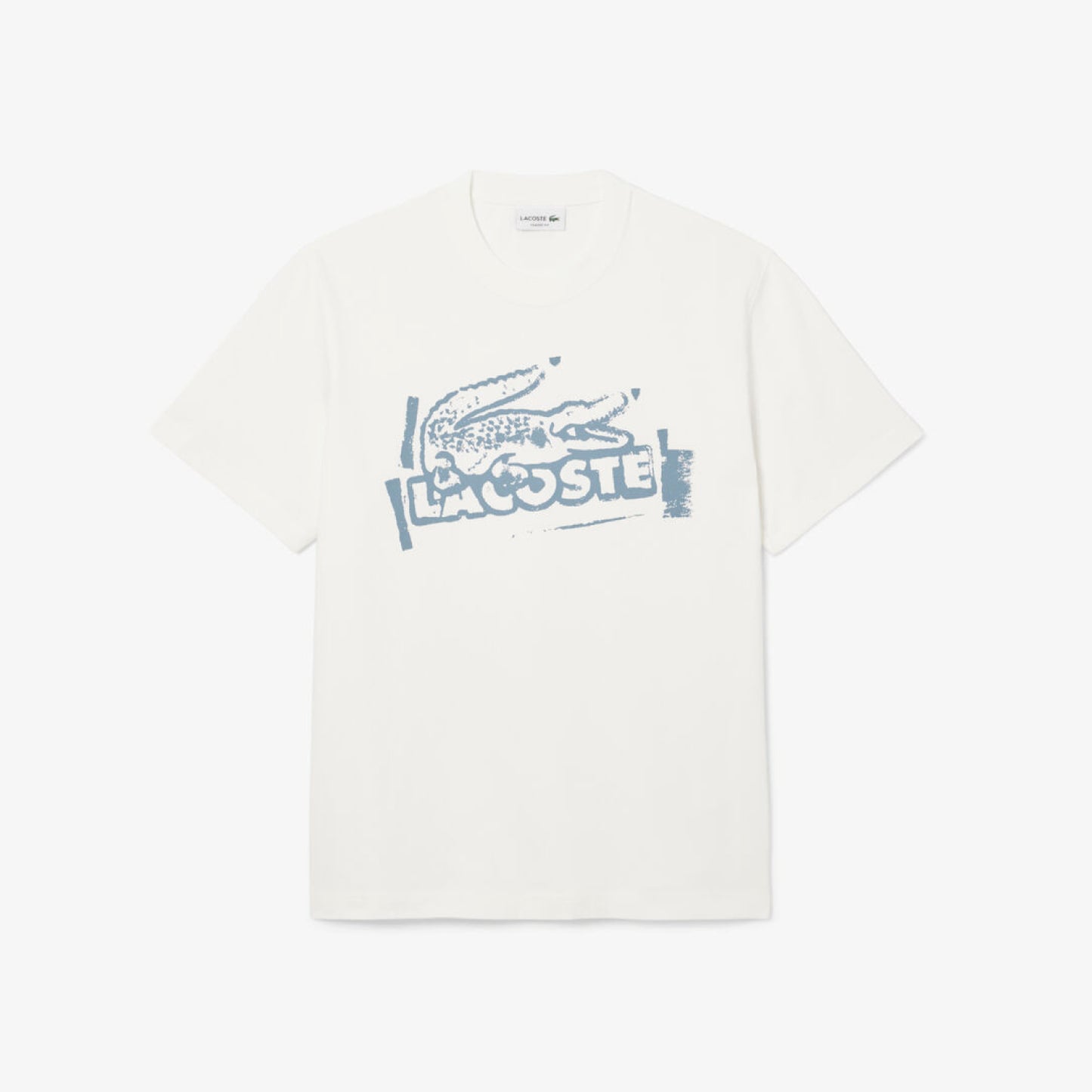 T-Shirt cuello redondo para Hombre color Blanco Cocodrillo Azul