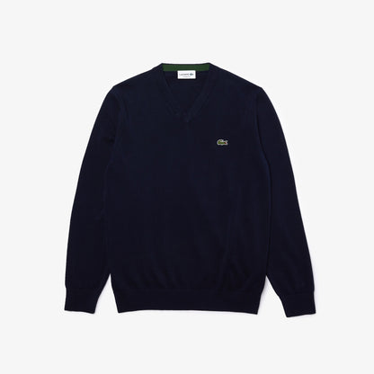 Sweater Escote V Liso Algodon - Sueter para Hombre