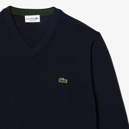 Sweater Escote V Liso Algodon - Sueter para Hombre
