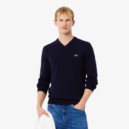 Sweater Escote V Liso Algodon - Sueter para Hombre