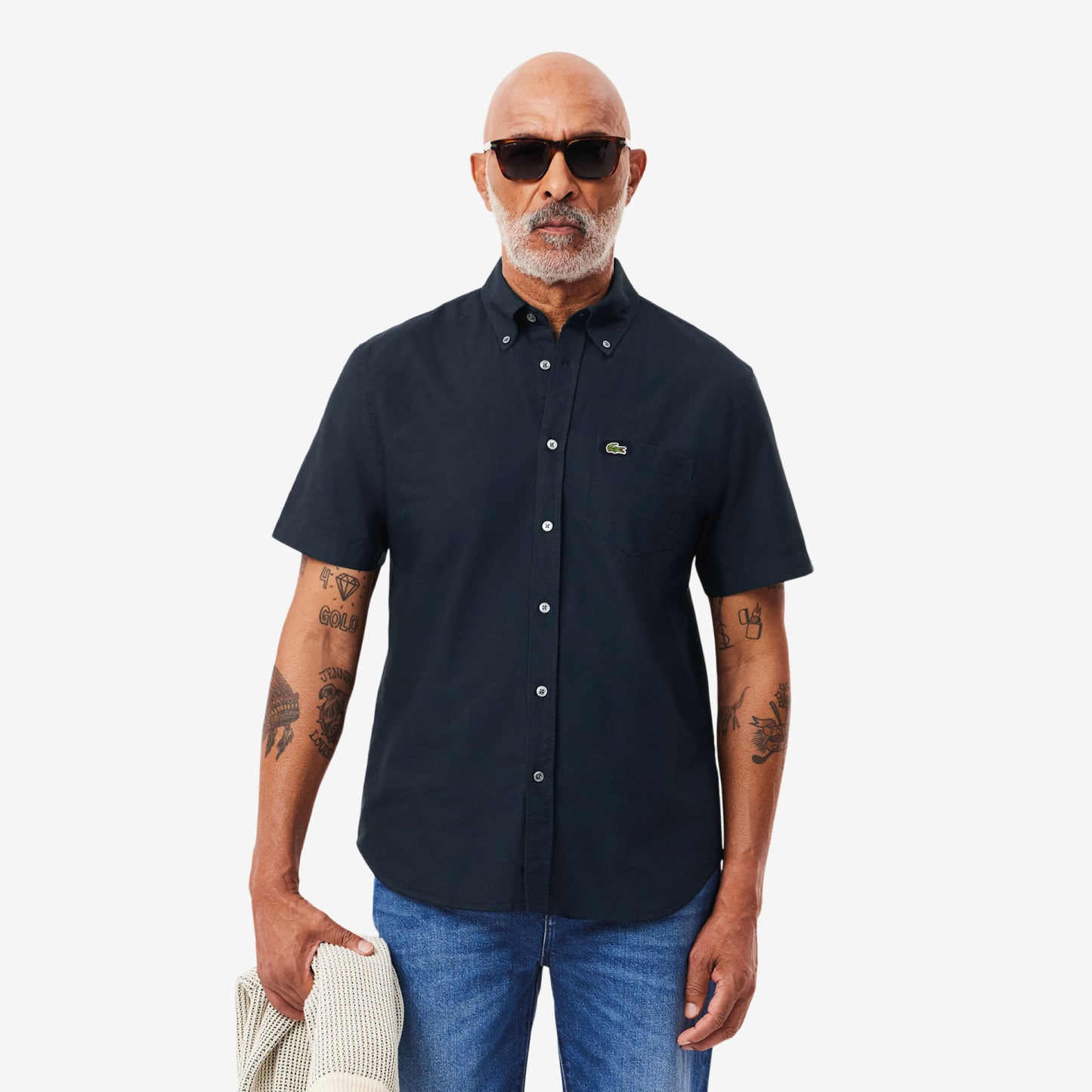 Camisa Manga Corta  para Hombre color Azul Marino