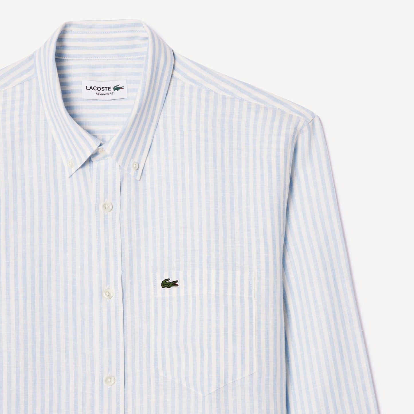 Camisa Formal para Hombre Rayada Lino Regular Fit