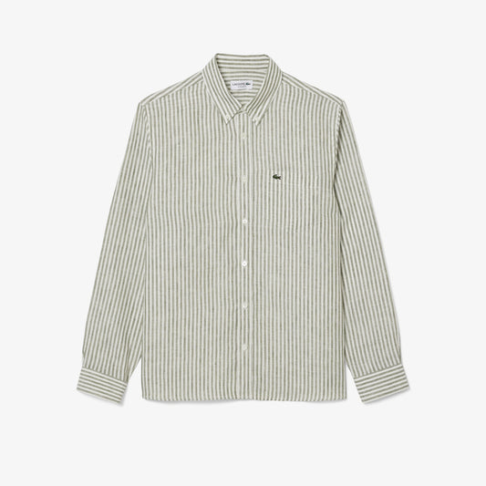 Manga Larga  para Hombre color Verde Musgo Y Blanco