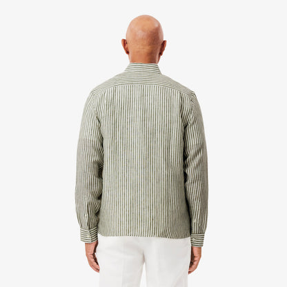 Manga Larga  para Hombre color Verde Musgo Y Blanco