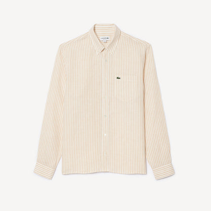 Camisa Formal para Hombre Rayada Lino Regular Fit