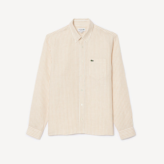 Camisa Formal para Hombre Rayada Lino Regular Fit