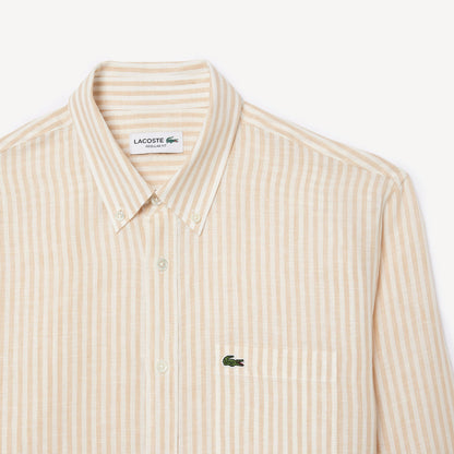 Camisa Formal para Hombre Rayada Lino Regular Fit