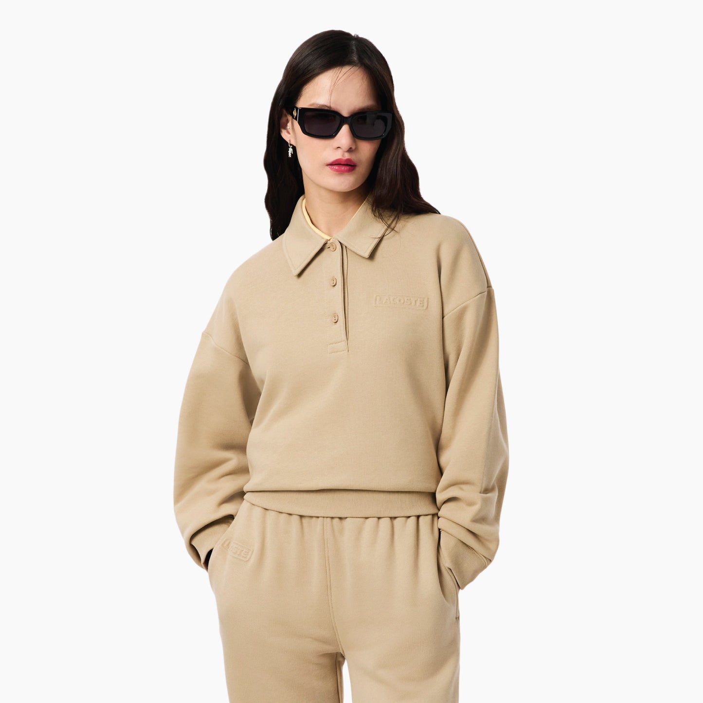 Sudadero para Mujer Cuello Polo C/Estampa Del - Abrigo