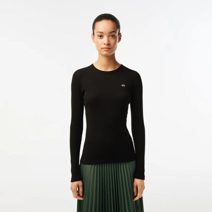 T-Shirt cuello redondo para Mujer color Negro