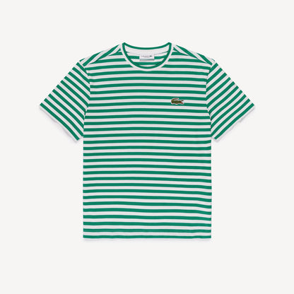 T-Shirt cuello redondo para Mujer color Lineas Verdes Y Blancas