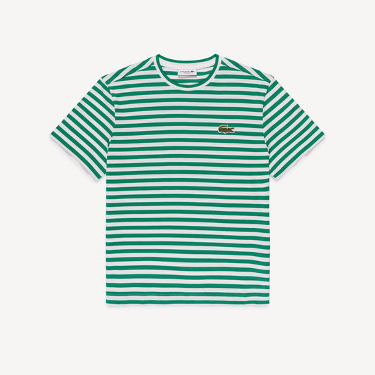 T-Shirt cuello redondo para Mujer color Lineas Verdes Y Blancas