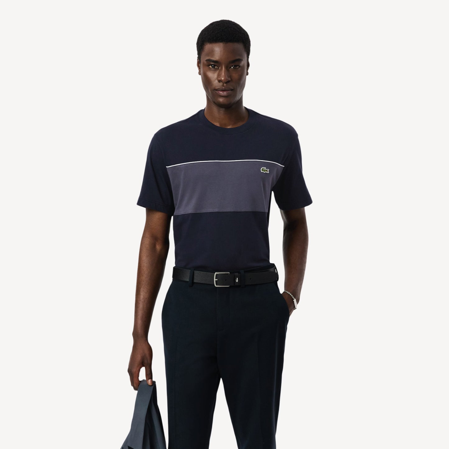 T-Shirt para Hombre Remera Color Block Cuello